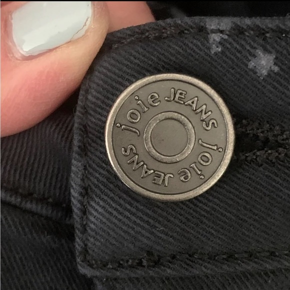 JOIE Park Skinny C Star Print Low-Rise Jeans Caviar Gray Size 25 - Picture 11 of 12